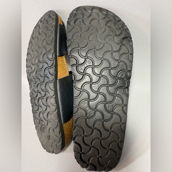 Papillio Blue Birkenstock Cork Footbed Vegan Leather 2 Strap Sandals - Picture 3 of 9